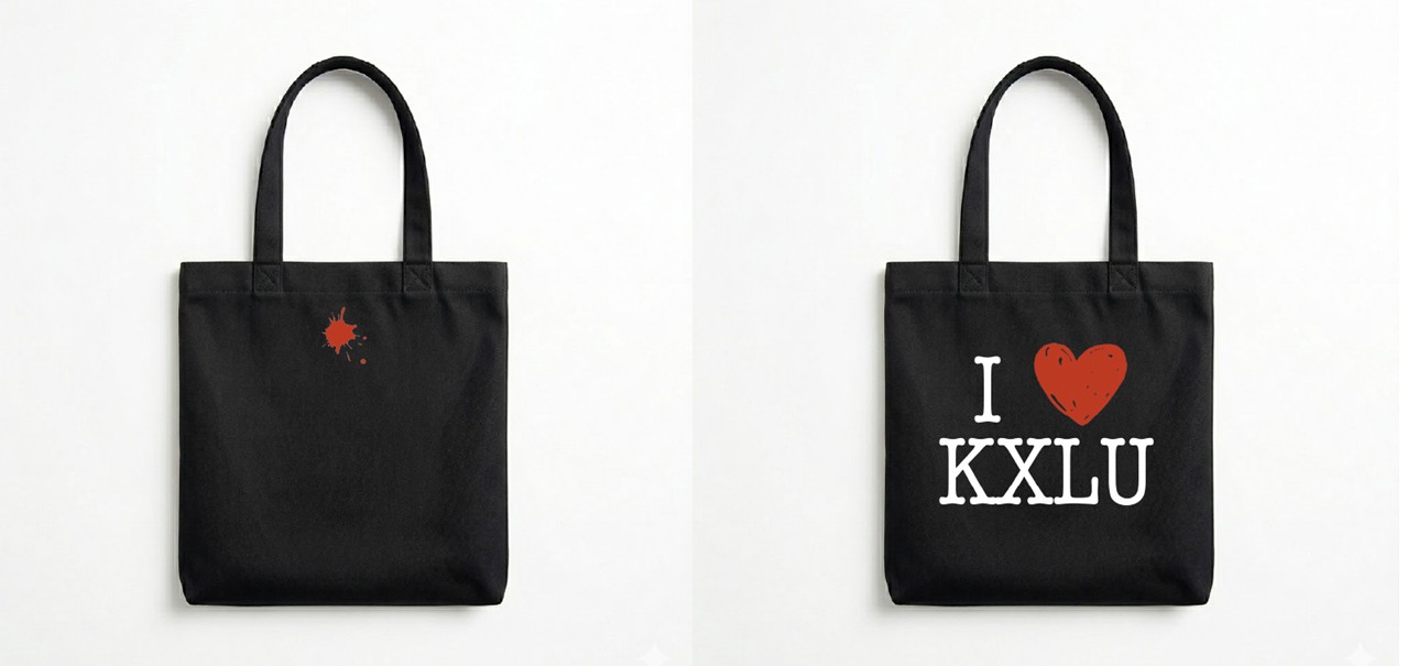 $45 Donation I ❤️ KXLU Tote Bag 